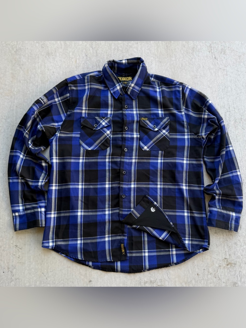 Dixxon Flannel Co CPT Shirt Men Size XL Plaid Blue